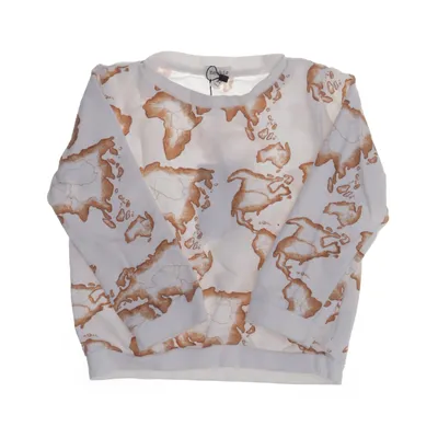 Collegetröja (Vit, Brun) från Newbie by KappAhl Bomull