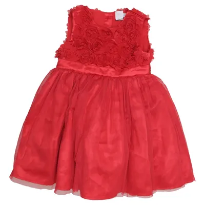 Blumenkinderkleid (Rot) von Mini Club Baumwolle, Polyester