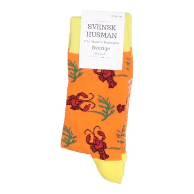 Strumpor (Orange, Gul, Flerfärgad) från Svensk Husman Bomull, Elastan, Polyamid