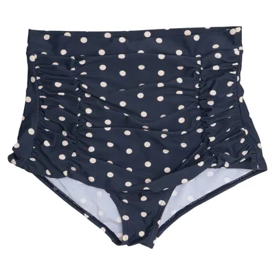 Bikini broekje (Blauw, Beige) van Unique Vintage Elastaan, Polyamide
