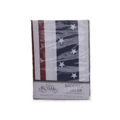 Bäddset (Star & Stripes-Red) från Nina Royal Bomull
