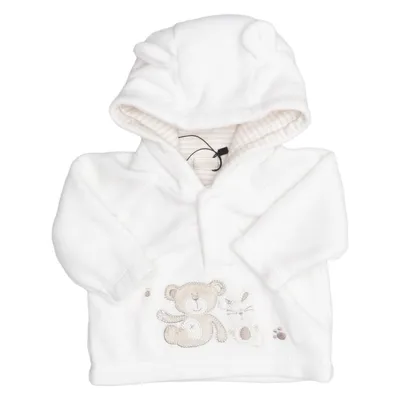 Sweat à capuche (Blanc, Beige) de Bambino