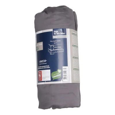 Fitted sheet (Gray) from Sanfor Cotton