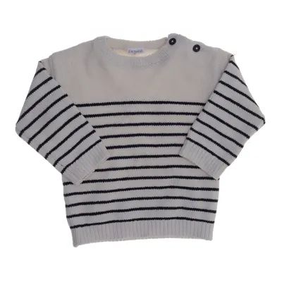 Sweater (Hvid, Sort) fra Fred & Flo Bomuld, Polyester