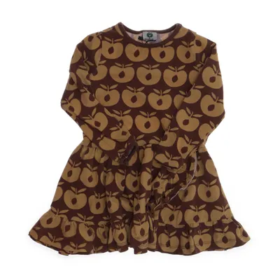 Dress (Brown, Yellow) from Småfolk Elastane, Organic cotton