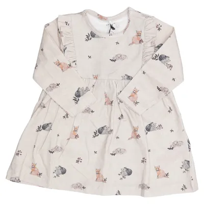 Robe (Beige, Multicolore) de Name It Élasthane, Coton biologique