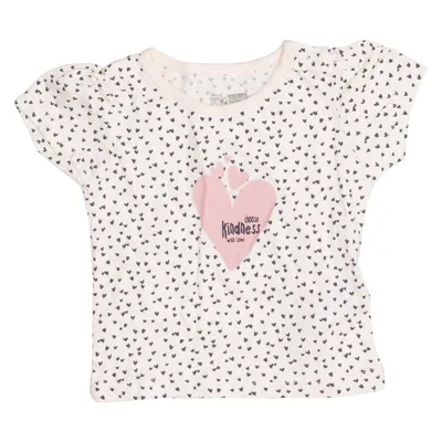 T-shirt (Rose, Noir) de Hello Baby Coton