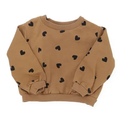 Sweatshirt (Bruin, Meerkleurig) van H&M Basic Katoen, Polyester