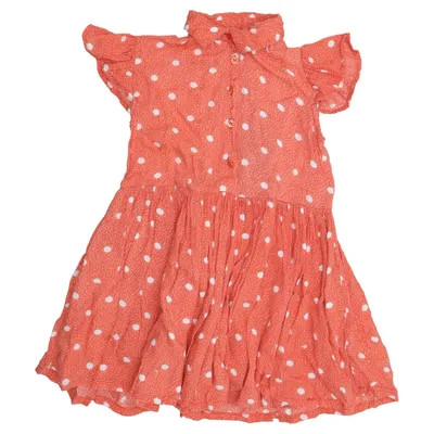 Dress (Red) from Monoprix Kids Cotton, Viscose