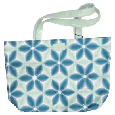 Stoffbeutel (Blau, Grün, Mehrfarbig) von Clinique Polyurethan, Recyceltes Polyester