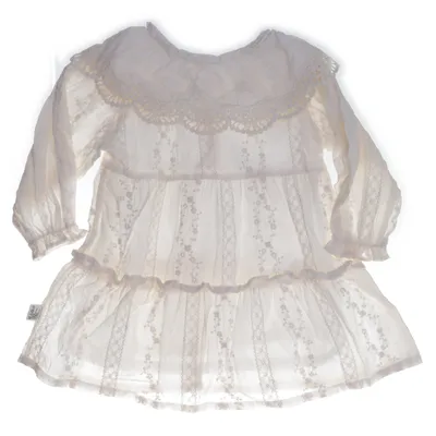 Klänning (Vit) från Angou Bomull, Elastan