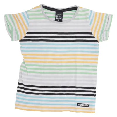 T-shirt (Blauw, Groen, Geel, Meerkleurig) van Villervalla Katoen, Elastaan