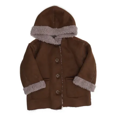 Veste en peau de mouton retournée (Marron, Beige) de Zara Polyester