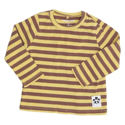 Långärmad t-shirt (Gul, Brun) från Mini Rodini Elastan, Ekologisk bomull