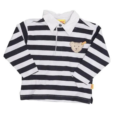 Rugby shirt (Blauw, Wit) van Steiff Katoen, Elastaan