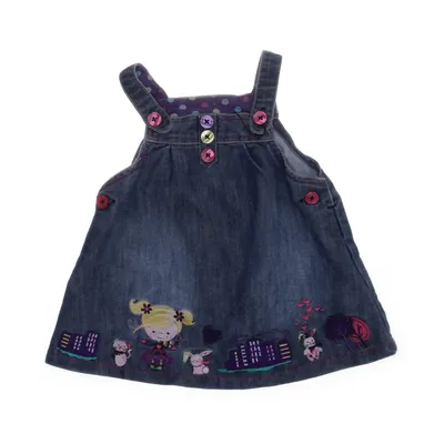 Dungaree dress (Blue) from Baby Club Cotton