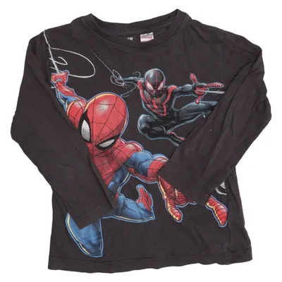 Langarmshirt (Schwarz, Mehrfarbig) von H&M x Marvel Baumwolle