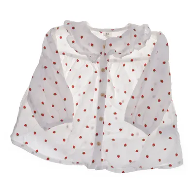 Shirt (Wit, Meerkleurig) van H&M Katoen