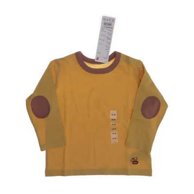 Långärmad t-shirt (Gul, Brun) från Uniqlo Baby Bomull, Polyester
