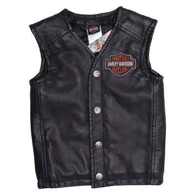 Bikerväst (Svart) från Harley Davidson Polyester, Polyuretan