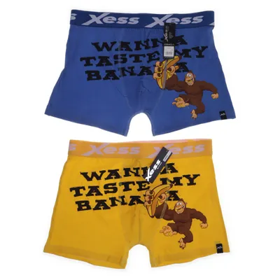 Underwear (Blue, Yellow) from Xess Cotton, Elastane