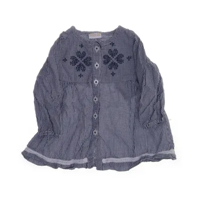 Dress (Blue, White) from Lindex Baby Cotton