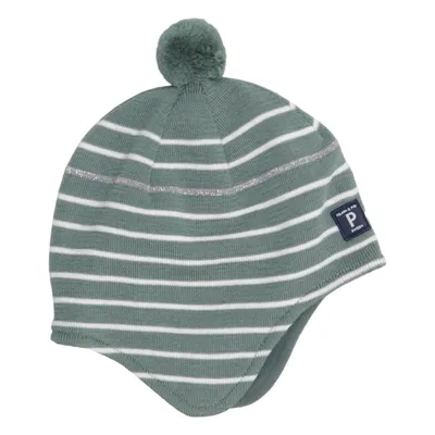 Bobble hat (Green, White) from Polarn O. Pyret Recycled polyester