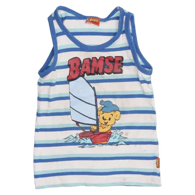 Tank Top (White, Blue, Multicolored) from Bamse Cotton
