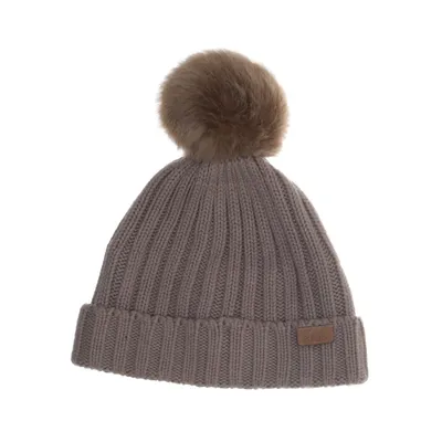 Bonnet à pompon (Beige) de Barts Acrylique, Cachemire, Coton, Nylon, Polyester, Viscose, Laine