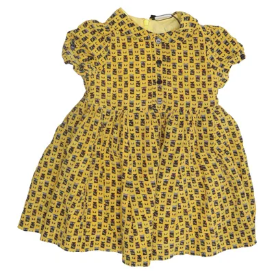 Jurk (Geel, Meerkleurig) van Fendi Polyamide, Zijde