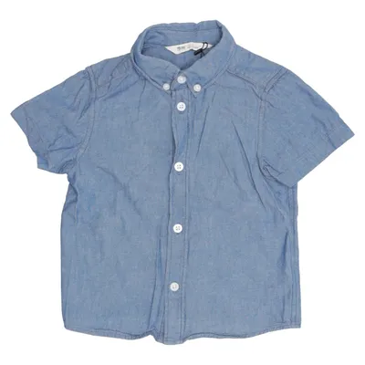 Korte mouwen shirt (Blauw) van H&M Katoen