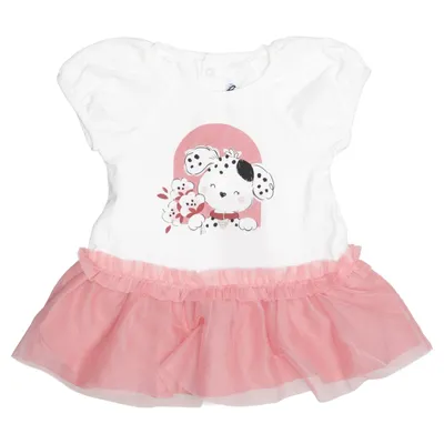 Jurk (Wit, Roze) van Mayoral Katoen, Polyamide, Polyester