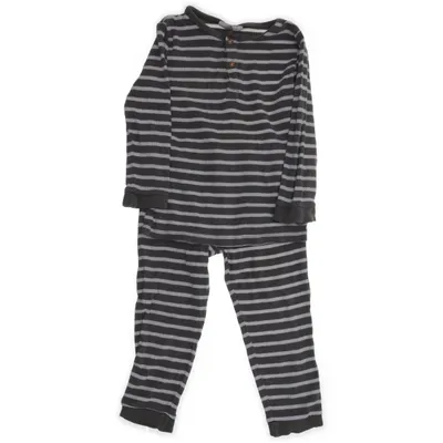 Pyjamas (Grå, Vit) från Topomini Elastan, Ekologisk bomull