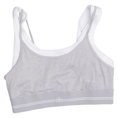 Sports bra (Gray, White) from Alo Yoga