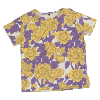T-shirt (Geel, Lila, Wit) van Mini Rodini Katoen, Elastaan