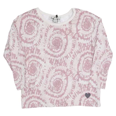 T-shirt à manches longues (Rose, Blanc) de Amy & Lucy Coton