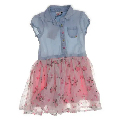 Klänning (Blå, Rosa, Vit, Flerfärgad) från Topolino Bomull, Polyester