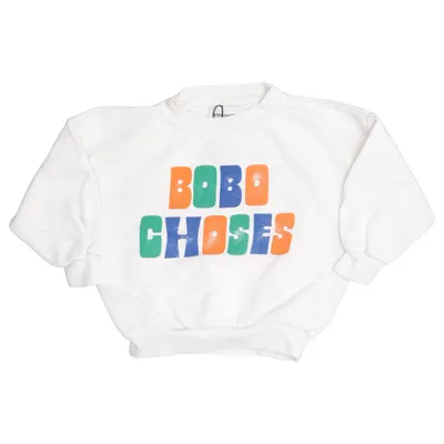 Sweatshirt (Weiß) von Bobo Choses Bio-Baumwolle, Recycelte Baumwolle