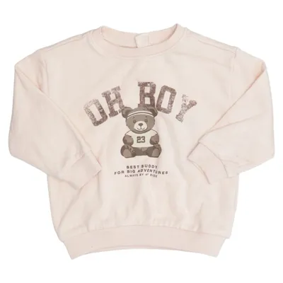 Sweatshirt (Beige) van Besties Katoen, Elastaan, Polyester