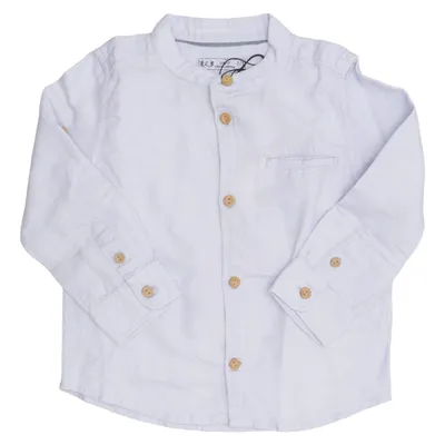 Shirt (Blauw) van Unit Katoen, Linnen