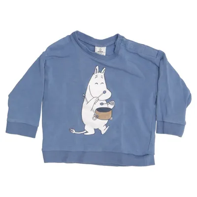 Collegetröja (Blå) från Moomin by Lindex Bomull, Elastan