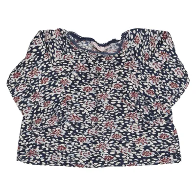 Blouse (Blue, White, Red) from Noa Noa Miniature Cotton, Elastane