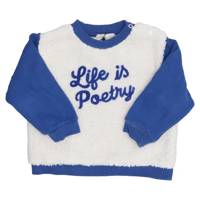 Sweatshirt (Blauw, Wit) van Louise Misha Organisch katoen, Gerecycled polyester