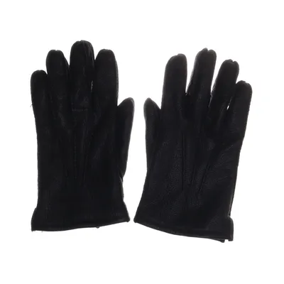 Leather gloves (Black) from Åhléns Leather, Polyester