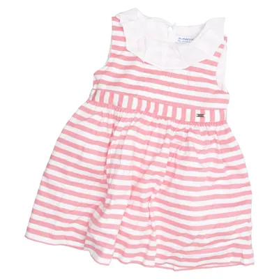 Robe (Rose, Blanc) de Mayoral Coton, Élasthane