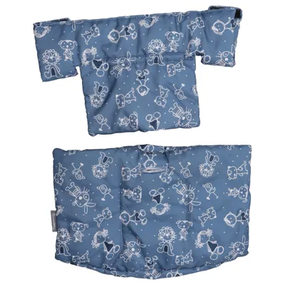 Coussin chaise haute (Bleu, Blanc) de Bambini Welt