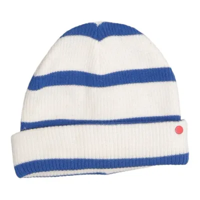 Beanie (Blue, White) from Red Collar Project Acrylic, Wool