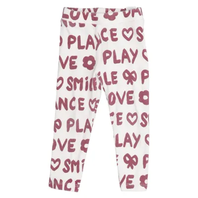 Leggings (Wit, Rood) van Zara Katoen, Elastaan