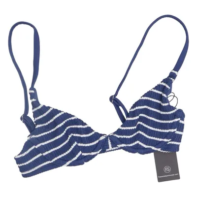 Bikini top (Blauw, Wit) van Free Society Elastaan, Polyamide, Polyester