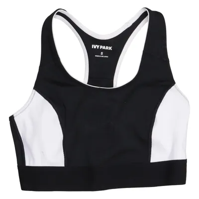 Sports bra (Black, White) from Ivy Park Elastane, Polyamide, Polyester